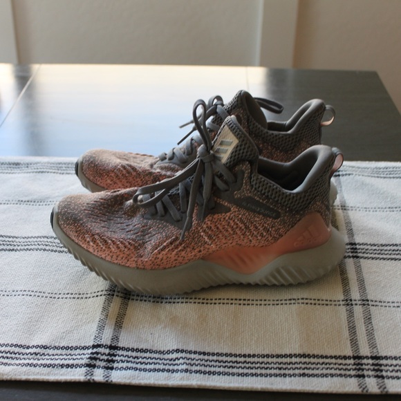 adidas | Shoes | Adidas Alphabounce Size 6 Salmon And Grey Color Way |  Poshmark